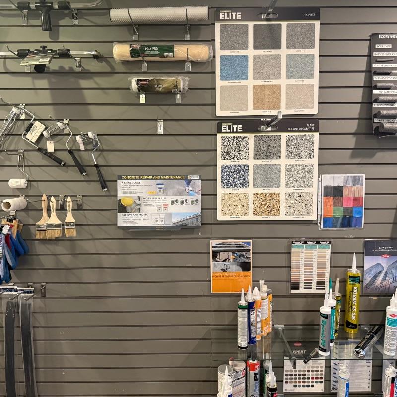 Concrete & Flooring stock at a Cascade Aqua-Tech branch