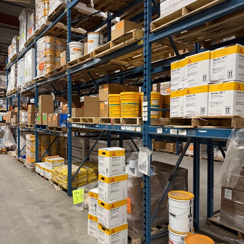 Coatings stock at a Cascade Aqua-Tech branch
